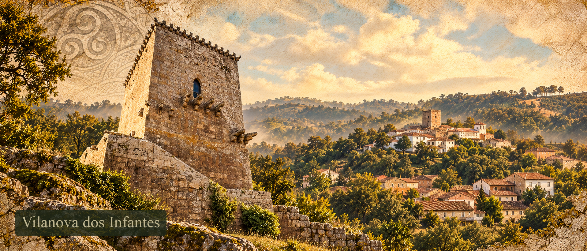 Collage ilustrado: Vilanova dos Infantes