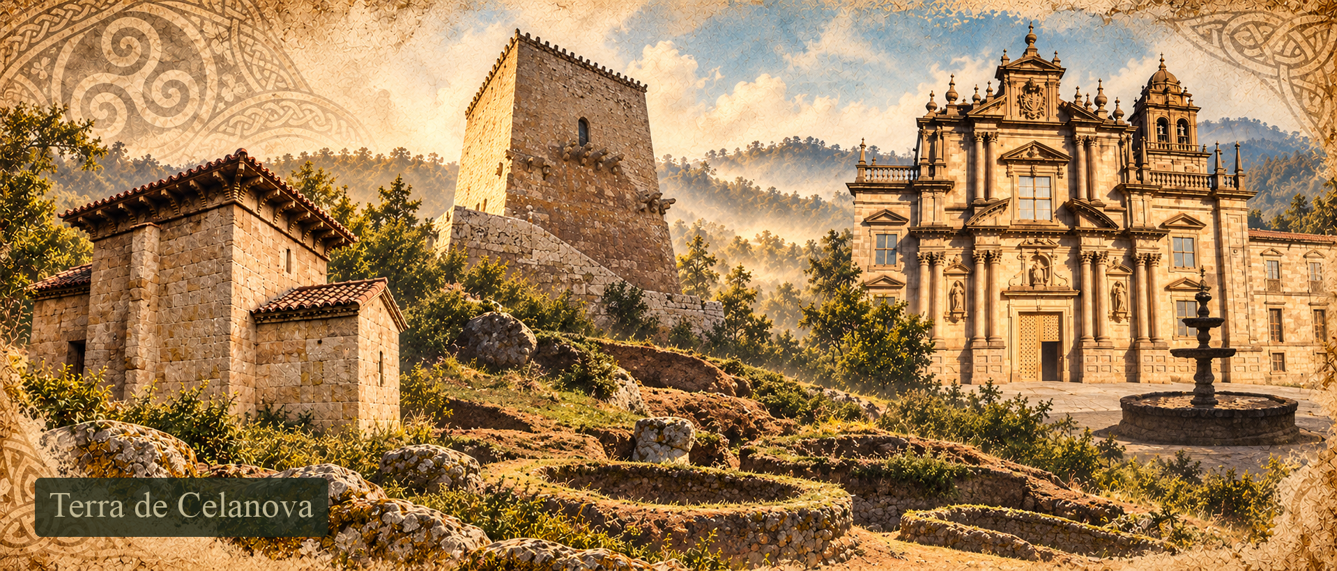 Collage de Castromao, San Salvador, San Miguel y Vilanova dos Infantes